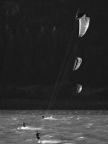 Kiteboarders in the Columbia River Gorge