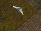 Hang-Glider Soars Over the Countryside