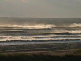 Spray Blows off Waves on a Windy Morning