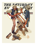 Uncle Sam Sawing Wood  c1932