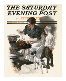 Basting the Turkey  c1912