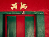 Detail of Painted House Facade  La Venta Del Sur  Honduras