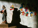 Sculpture and Wall Painting in Church  Solentiname Archipelago  Esteli  Nicaragua