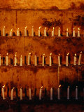 Rows of Candles at Mahabodhi Temple  Bodhgaya  Bihar  India