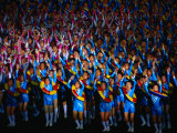 Boys and Girls Dance in Formation During Arirang Mass Games  P'Yongyang  North Korea