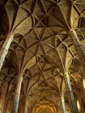 Ceiling Inside Mosteiro Dos Jeronimos  Belem District  Lisbon  Portugal