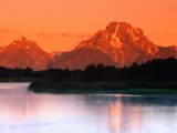 Sunrise Over Mt Moran in the Teton Ranges  Grand Teton National Park  Wyoming  USA