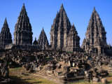 Khmer Architecture at Ancient Site of Prambanan  Central Java  Indonesia