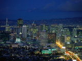 Lights of Market Street Seen from Twin Peaks  San Francisco  USA