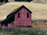 Weathered Wooden Barn in Dry Fields off Highway 128 Near Boonville  California  USA