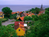 Rooftops Nestled Amongst Trees  Gudhjem  Bornholm  Denmark