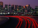 Freeway 280 and Skyline at Sunset  San Francisco  California  USA