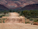 Dirt Road Through Mcdonnell Ranges West Macdonnell National Park  Northern Territory  Australia