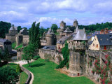 Fortified Walls of Stone  Chateau at Fougeres  Fougeres  France