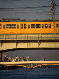 Sobu Train Crossing Sumida-Gawa River  Tokyo  Japan