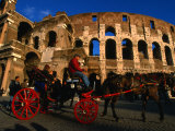 Horse-Drawn Carriage at the Colosseum  Rome  Italy