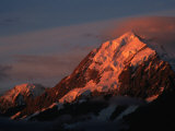 Mt Cook at Sunset from Hermitage  Mt Cook National Park  Canterbury  New Zealand
