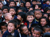 Local Schoolchildren Gathering for Group Photograph  Thimphu  Thimphu  Bhutan