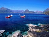 Fishing Boats with the Black Cuillin Behind  Elgol  Isle of Skye  Scotland
