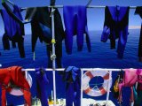Wetsuits Drying on "Live-Aboard" Dive Boat in Straits of Gubal  Egypt