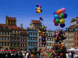 Balloons in the Old Town Square (Rynek Starego Miasta)  Warsaw  Poland