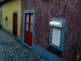 Small Painted Houses and Cobblestone Streets of Vila Do Condo  Vila Do Conde  Douro  Portugal