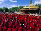 Monks and Nuns at Dalai Lama Sermon  Choglamsar  Ladakh  India