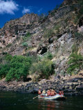 Rafting Down the Zambezi River Downstream from Victoria Falls  Batoka Gorge  Zambia