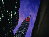 Empire State Building at Night  New York City  New York  USA