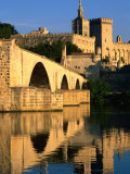 Pont Saint Benezet (Le Pont d' Avignon) on Rhone River  Avignon  France