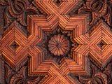 Carved Cedarwood Door  Hassan II Mosque  Casablanca  Morocco