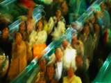 Crowded Escalator in Times Square  Causeway Bay  Hong Kong  China