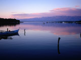 Boat on Waters at Dusk  Nin  Croatia