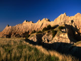 Badlands Loop Road and Rock Hills  Badlands National Park  South Dakota  USA