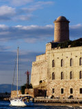 Sail Boat Passing Fort Saint-Jean  Marseille  France