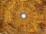 Detail of Dome Ceiling Dedicated to St John the Baptist  Piazza Duomo  Florence  Tuscany  Italy