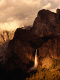 Bridalveil Falls Dropping into Main Gorge  Yosemite National Park  California  USA