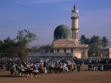 Crowds Gather in Front of Kano Mosque During Celebrations for Durbar Festival  Kano  Nigeria