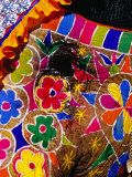 Detail of Elephant's Painted Face at Annual Elephant Festival  Jaipur  India