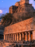 Pyramid of Magician (Piramide Del Adivino) on Mayan Site  Uxmal  Mexico