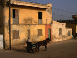Horse and Cart Passing House  St Louis  Senegal