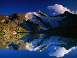 Reflection of Wilder-Freiger on Stubai Hohenweg Walking Route  Tirol  Austria