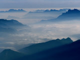 French Alps  from Col Du Midi  in Early Morning  France