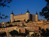 Alcazar Fort from Castillo De San Servando  Toledo  Castilla-La Mancha  Spain