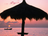 Palapa (Umbrella) and Boat  Anse La Raye  Anse-La-Raye  St Lucia