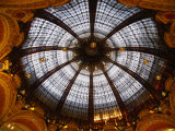 Art-Deco Ceiling Rose in the 19th Century Galerie Lafayette Department Store  Paris  France