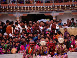 Traditional Cham Masked Dancers During Wangdu Tsechu (Wanduphodrang)  Wangdue Prodrang  Bhutan