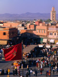 Djemaa El-Fna Square in Old Part of Town  Marrakesh  Morocco