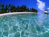 Boat at One Foot Island  Cook Islands