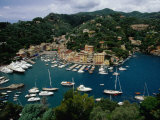 Yachts and Fishing Boats in the Harbour  Portofino  Liguria  Italy